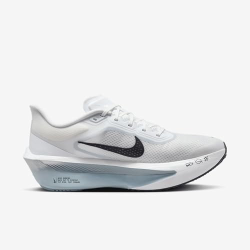 Nike Zoom Fly 6 Men's Road Racing Shoes (FN8454-104, White/Pure Platinum/Obsidian Mist/Gridiron) Size 10