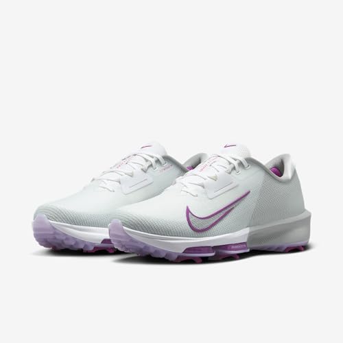 Nike Air Zoom Infinity Tour NEXT% 2 Golf Shoes in White/Smoke Grey/Vivid Purple