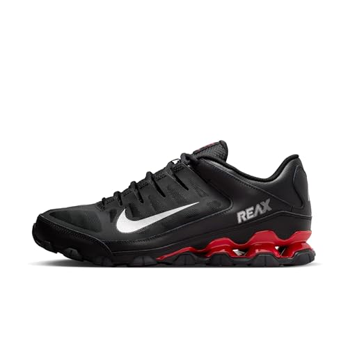 Nike Men's Reax 8 Tr Mesh, Black/Metallic Silver-University Red, 10.5