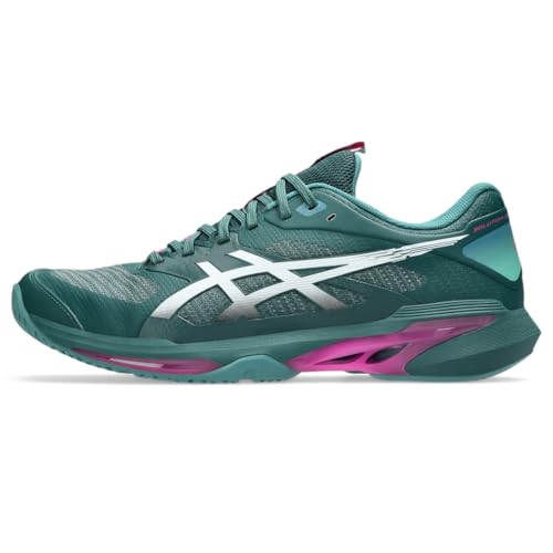 ASICS Men's Solution Speed FlyteFoam 4 Tennis Shoes, 12, Dark Neptune/White