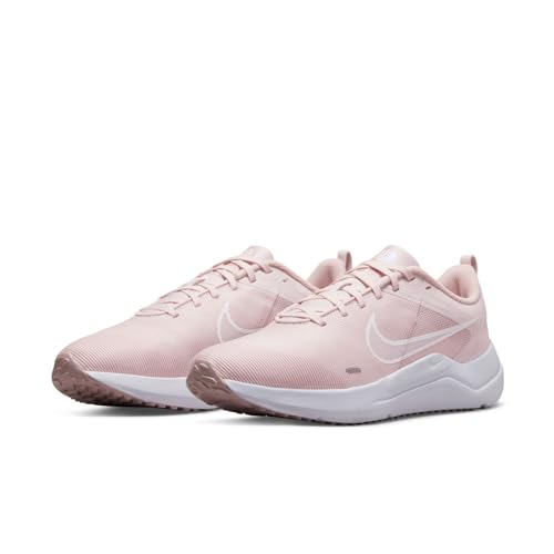 Nike Women's Downshifter 12 Running Shoes, Barely Rose White Pink Oxford, 12