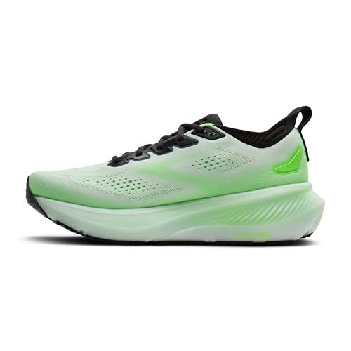 Brooks Men’s Glycerin 23 Neutral Running Shoe - White/Phantom/Green Gecko - 10.5 Medium