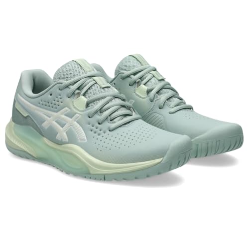 ASICS Women's Gel-Challenger 15 Tennis Shoes, 10.5, Lichen Rock/Whisper Green