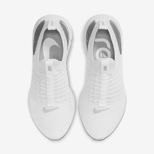 Nike React Phantom Run Flyknit 2 CJ0280-100 White-Metallic Silver Women's Running 7.5 US