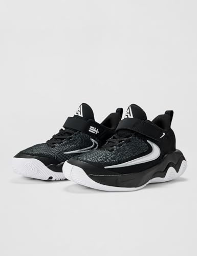 Nike Little Kid's Giannis Immortality 4 Basketball Shoe, Black/White-Wolf Grey, 2Y