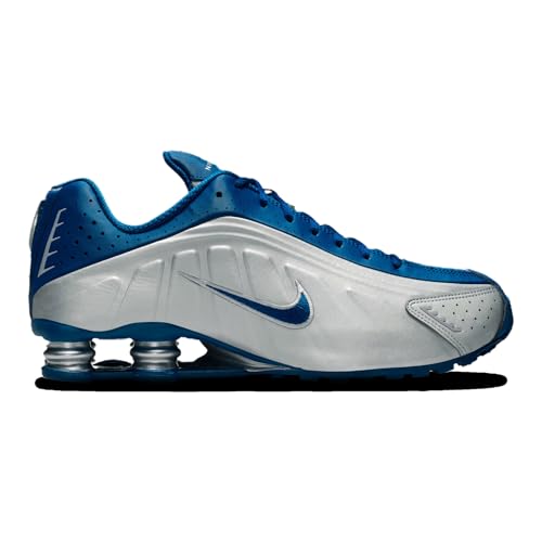 Nike Shox R4 Brasil - Men's (Metallic Silver/Court Blue/White) Size 10