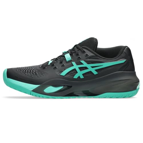ASICS Men's Gel-Resolution X Tennis Shoes, 11, Black/Aurora Green