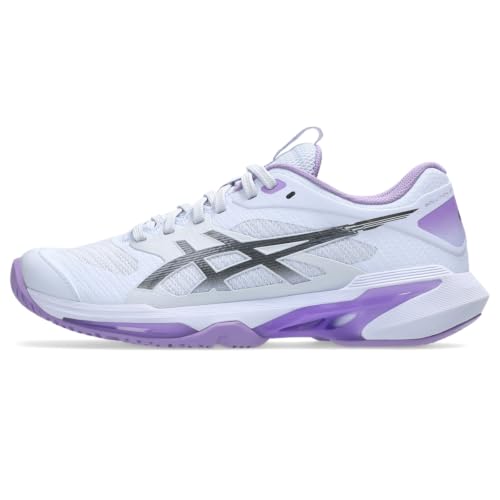ASICS Women's Solution Speed FF 4 Night Energy Tennis Shoes, Blue Fade/Gunmetal, 9