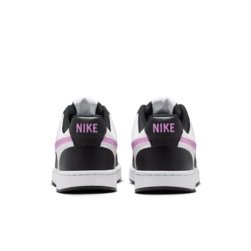 Nike Women's Court Vision Low Next Nature Shoes, Black/Light Magenta-White, 9.5