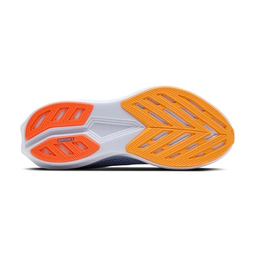 Brooks Women’s Hyperion 3 Neutral Running Shoe - Blue Heron/Orange/White - 8.5 Medium