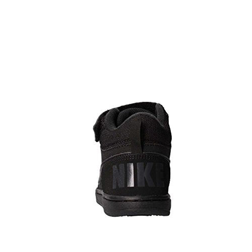 Nike Toddlers Court Borough Mid (TDV) Black/Black Basketball Shoe 4 Toddlers US