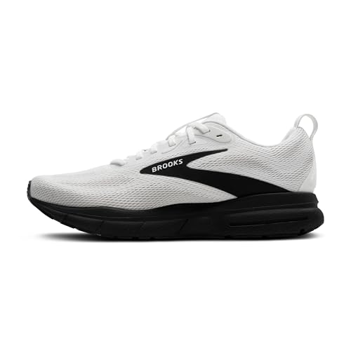 Brooks Men’s Trace 4 Neutral Running Shoe - Bright White/Oyster/Black - 11 Medium