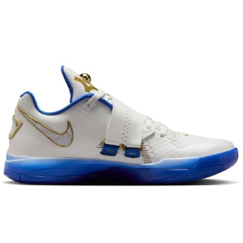 Nike Men's Zoom KD 4 Alternate MVP Mens Running Shoes (Summit White/Hyper Royal/Metallic Gold) (IB3546-100, Blue/White/Yellow) Size 9.5