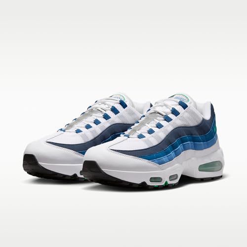 Nike Air Max 95 OG Men's Shoes (White/Lake Blue/French Blue/Emerald Green) Size 8