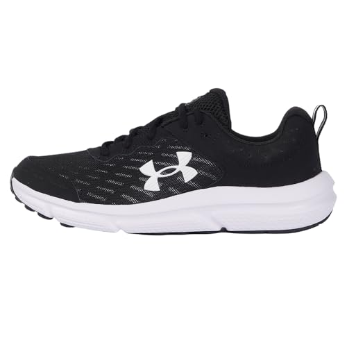 Under Armour Men's Charged Assert 10 Shoes, (001) Black/Black/White, 10