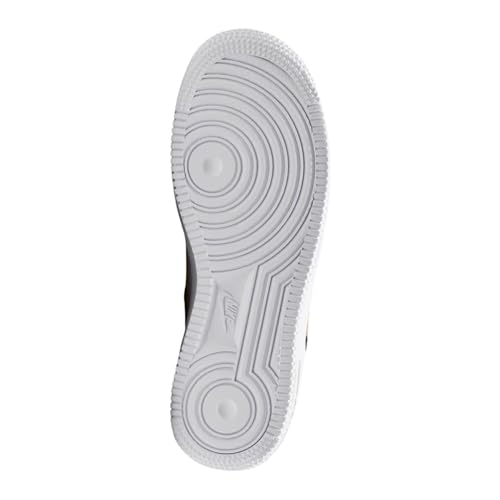 Nike Air Force 1 Big Kids' Shoes (Black/Black/White/Metallic Gold) Size 4