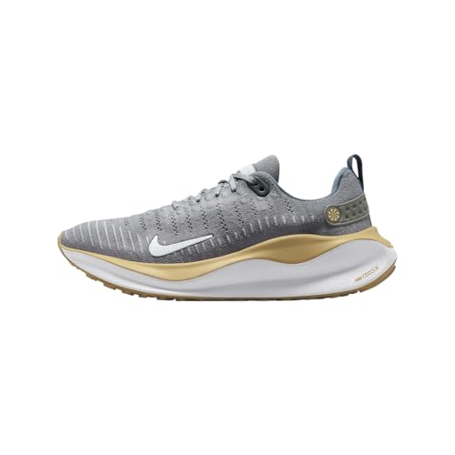 Nike InfinityRN 4 Men's Road Running Shoes (FJ1221-007, Cool Grey/Vegas Gold/White) Size 8.5