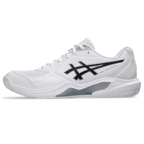 ASICS Men's Gel-Dedicate 9 Clay Tennis Shoes, 10.5, White/Black