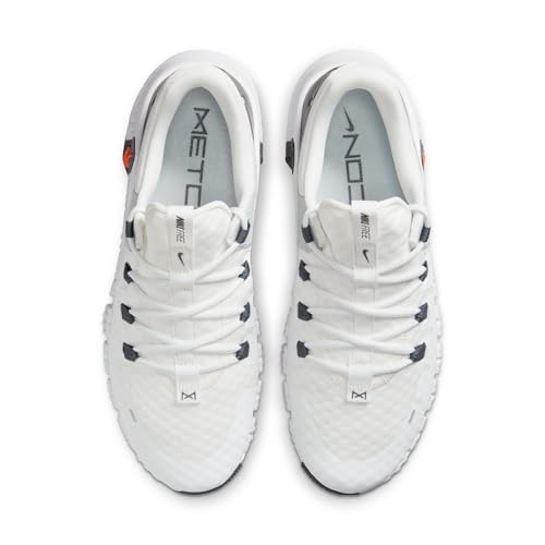 Nike Men's Free Metcon 5 Sneaker, Summit White Bright Mandarin, 11