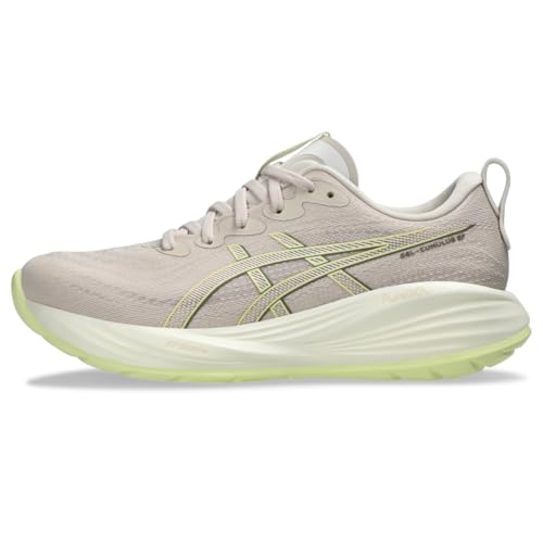ASICS Women's Gel-Cumulus 27 Running Shoes, 7.5, Mineral Beige/Huddle Yellow