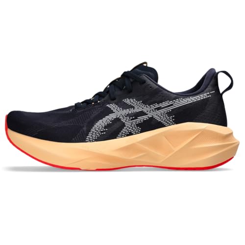 ASICS Men's NOVABLAST 5 Running Shoes, 9, Midnight/Orange Glow
