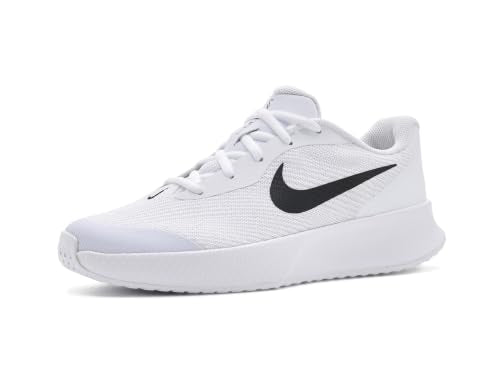 Nike Women's Vapor Lite 3 Hard Court Tennis Shoes, White/Black, 8
