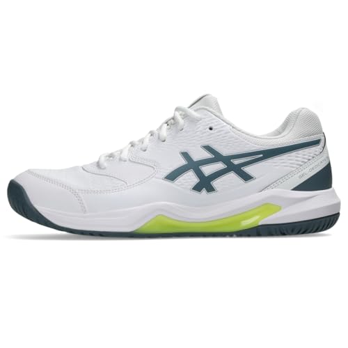 ASICS Men's Gel-Dedicate 8 Tennis Shoes, 12, White/IRONCLAD