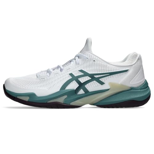 ASICS Men's Court FF 3 Tennis Shoes, 9.5, White/Foggy Teal