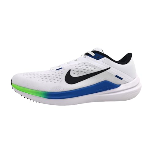 Nike Winflo 10 Men's Road Running Shoes (DV4022-103, White/Star Blue/Green Strike/Black) Size 8.5
