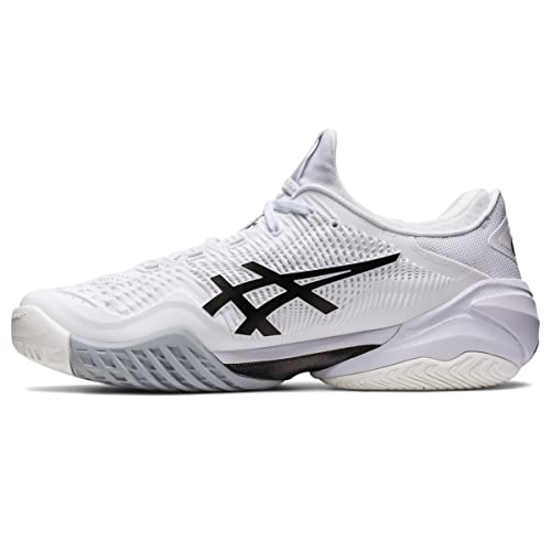 ASICS Men's Court FlyteFoam 3 Tennis Shoes, 14, White/Black