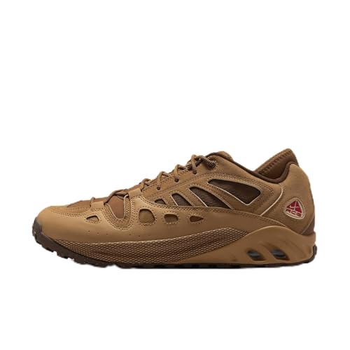 Nike ACG Air Exploraid Men's Shoes (FV2925-200, Flax/Cacao Wow/Light British Tan/Gym Red) Size 9
