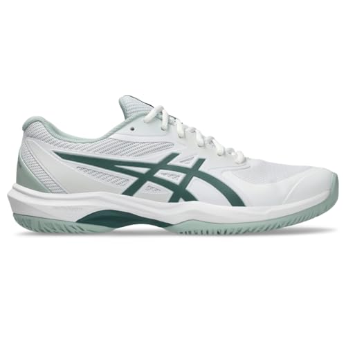ASICS Men's Game FlyteFoam Tennis Shoes, 10, White/Dark Neptune
