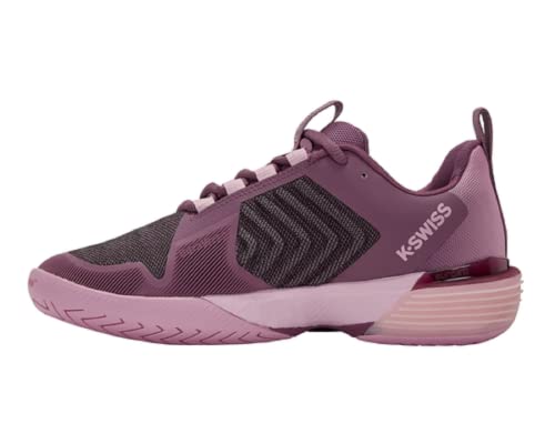 K-Swiss Women's Ultrashot 3 Tennis Shoe, Grape Nectar/Cameo Pink, 7.5 M