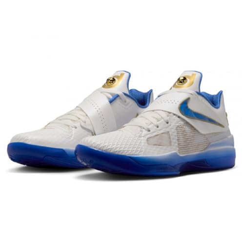 Nike Men's Zoom KD 4 Alternate MVP Mens Running Shoes (Summit White/Hyper Royal/Metallic Gold) (IB3546-100, Blue/White/Yellow) Size 9.5