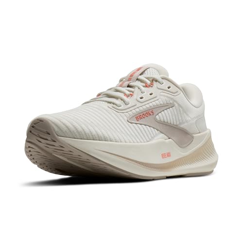Brooks Women’s Revel Max Neutral Running & Walking Shoe - Coconut/Chateau/Peach - 9 Medium
