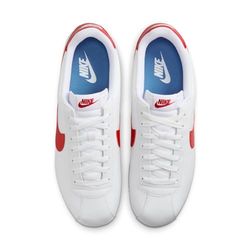 Nike Men's Cortez Sneakers, White/Varsity Red/Varsity Blue, 10 Medium US