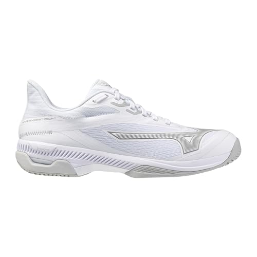 Mizuno Wave Exceed Court AC Women's Racquet Sports Shoes, White-Ultimate Grey, US Womens 9.5
