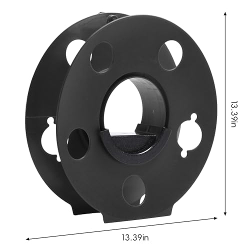 GarfatolRv Cord Storage Reel Easy to Use with Center Rotating Handle 100 Feet (Black)