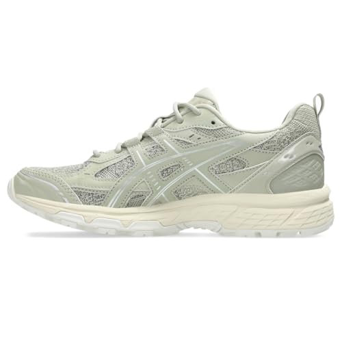 ASICS Unisex Gel-NUNOBIKI Sportstyle Shoes, 7M / 8.5W, Dried Leaf Green/Pure Silver