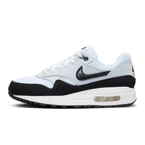 NIKE Air Max 1 Big Kids' Shoes (DZ3307-106,White/Black-Pure Platinum) Size 6.5