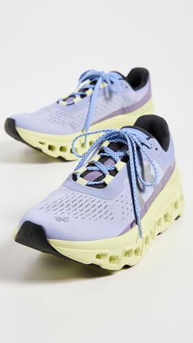 On Women's Cloudmonster Sneakers, Nimbus/Hay, Blue, Green, 5.5 Medium US