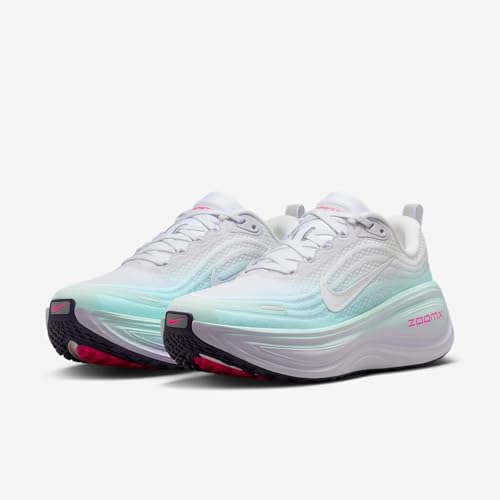 Nike Vomero Plus Women's Road Running Shoes (White/Multi-Color/Glacier Blue/Dark Raisin) Size 7.5