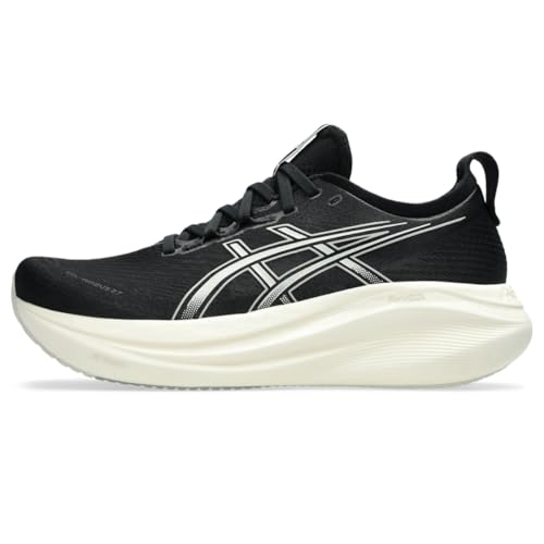 ASICS Men's Gel-Nimbus 27 Running Shoe, 10.5, Black/Lake Grey