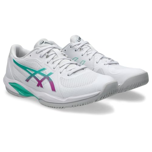 ASICS Men's Solution Swift FlyteFoam 2 Tennis Shoes, 11, White/Digital Sakura