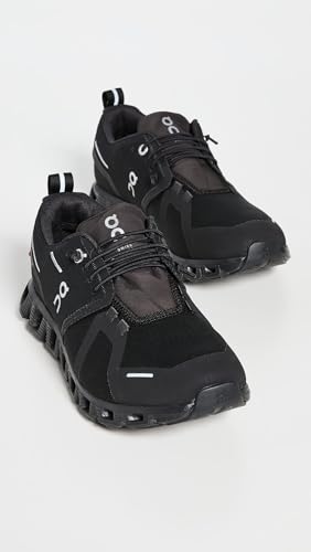 On Women's Cloud 5 Waterproof Sneakers, All Black, 6.5 Medium US