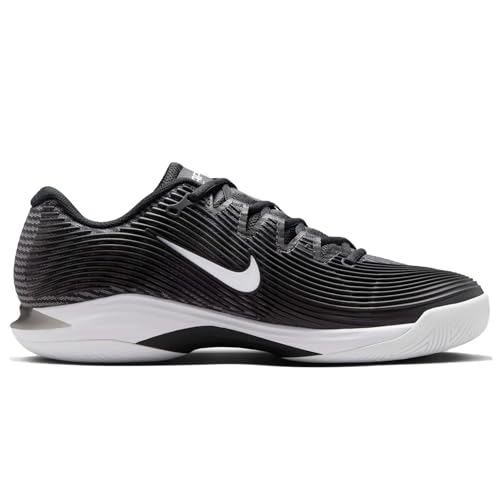 Nike Vapor 12 Women's Hard Court Tennis Shoes (Black/Dark Smoke Grey/White, US Footwear Size System, Adult, Women, Numeric, Medium, 9)