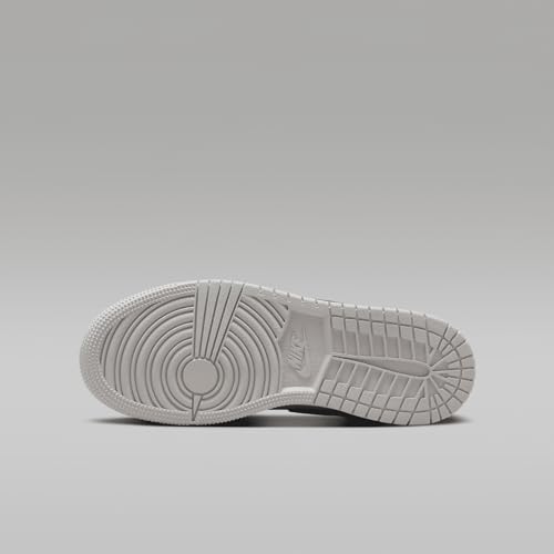 Air Jordan 1 Mid SE Big Kids' Shoes (FQ8088-103, White/Sail/Neutral Grey/Oxidized Green) Size 6