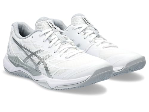 ASICS Women's Gel-Tactic 12 Volleyball Shoes, 10, White/Pure Silver