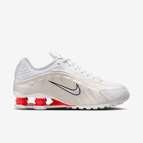 Nike Shox R4 Women's Shoes (AR3565-103, White/Phantom/Picante Red/White) Size 6.5
