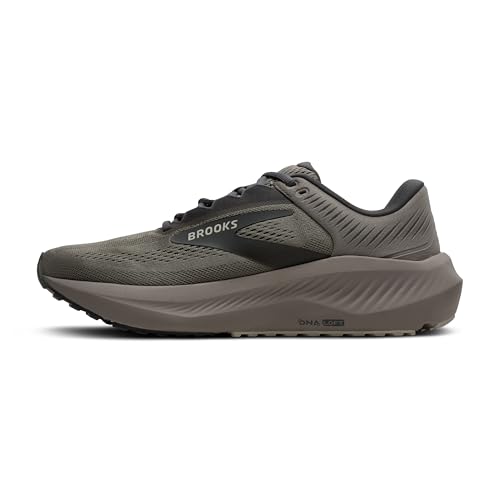 Brooks Men’s Anthem 8 Neutral Running Shoe - Rock Ridge/Grey/Coconut - 10 Medium